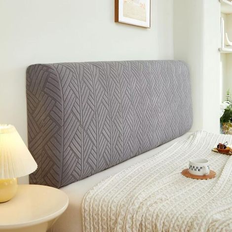 180cm,Gris Housses De Tête De Lit, Extensible Housse De Protection De Tête De Lit, Anti-Poussière, Moderne, Utilisé sur La Plupart des Têtes De Lit