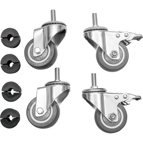 Roulettes pour Table Inox - Lot de 4 - Vogue (1/5)