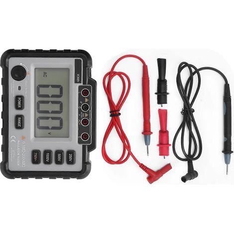 VC60B+ Elektronisches Megohmmeter 250/500/1000V LCD-Hintergrundbeleuchtung Isolationswiderstandsmessgerät