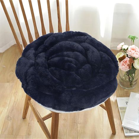 Coussin d'assise moelleux et doux soulage les douleurs vertébrales, la sciatique et les douleurs du coccyx (bleu foncé) (1/5)