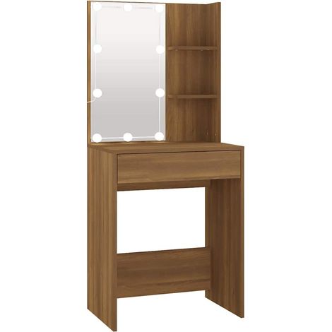 Maison Exclusive - Coiffeuse avec LED Chêne marron 60x40x140 cm (1/5)