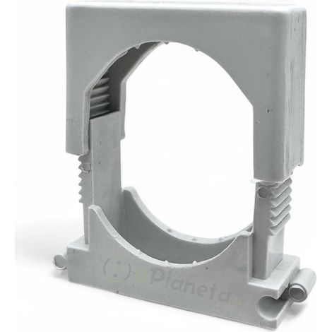 Clips morsetti fissatubo da 13 - 21 23 - 35 38 - 80 mm per fissaggio tubi rigidi o flessibili a scatto grigio RAL 7035  Ø 23-35 mm x 20pz