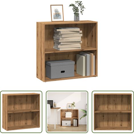 Bücherregal Holz -  Bücherregal Artisan-Eiche 80x30x77 cm Holzwerkstoff (1/5)