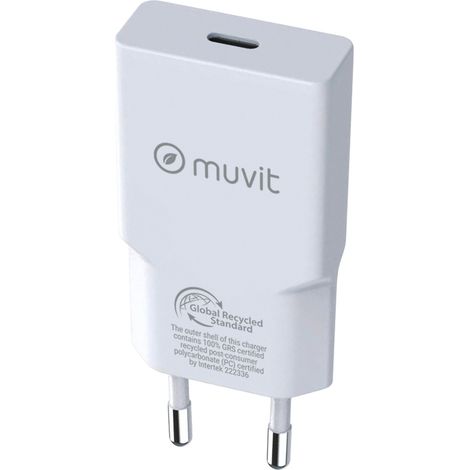 Muvit per cambiare il caricabatterie de tipo wall slim c pd 30w blanco (1/5)