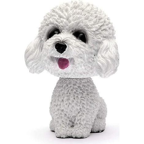 Figurine de chien adorable - Décoration de tableau de bord en forme d'ourson blanc (1/4)