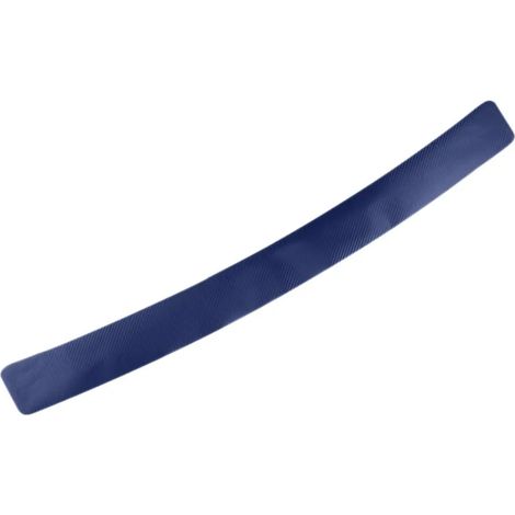 Protection universelle de seuil de porte de coffre (bleu fibre de carbone) - Protection de pare-chocs arrière - Autocollant en caoutchouc double face - Moulures et garnitures - 90 cm (1/3)