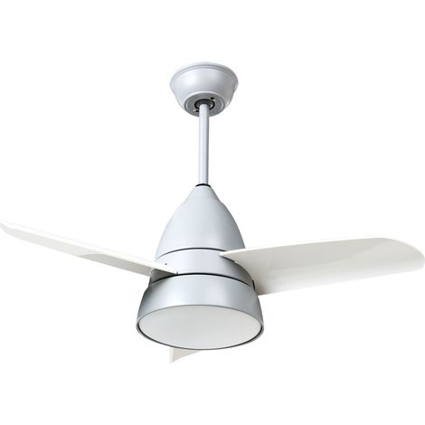 Ventilatore da soffitto con telecomando con illuminazione a LED Materiale sintetico Grigio Fragola