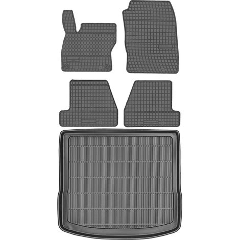 Juego de alfombrillas de goma para coche y alfombrilla para maletero para Ford Focus III Estate (2011-2018).