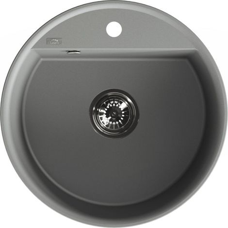 Évier rond en granit Volcano Muna, 1 cuve, 510 x 510 mm, siphon gain de place (1/5)