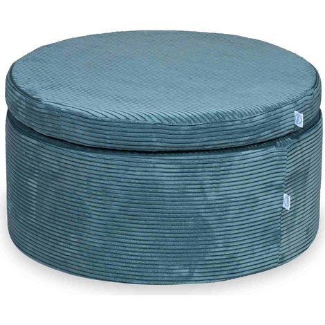 Pouf modulare da gioco in velluto a coste blu (1/5)