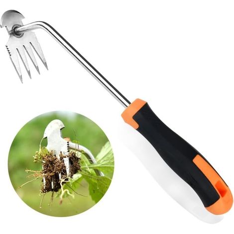 Arrache mauvaise herbes jardinage, outil de désherbage manuel, désherbage en acier inoxydable, désherbeur manuel, inoxydable extracteur de mauvaises herbes extérieur décoration pour jardin