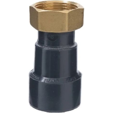 Union 2 pièces PVC pression femelle 50 mm, femelle 50X60