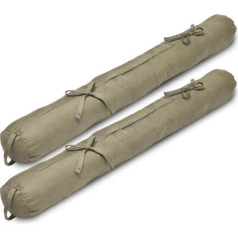 2er Set Zugluftstopper 100cm Viento, 100x10cm, Taupe