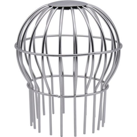 Gouttière Guard 7,6 cm en acier inoxydable 304 Filtre Passoire pour tuyau de descente rond de 6,6 cm à 9,9 cm, arrête les graines de feuilles et autres débris Outil de nettoyage de gouttière (1/5)