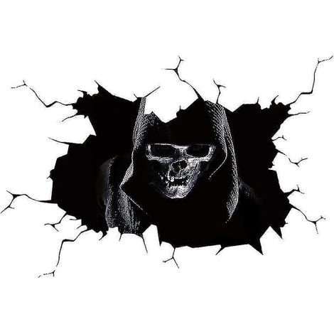Fröhliches Halloween Totenkopf-Aufkleber für Fenster und Zuhause – Dekoration für Zuhause (1/4)