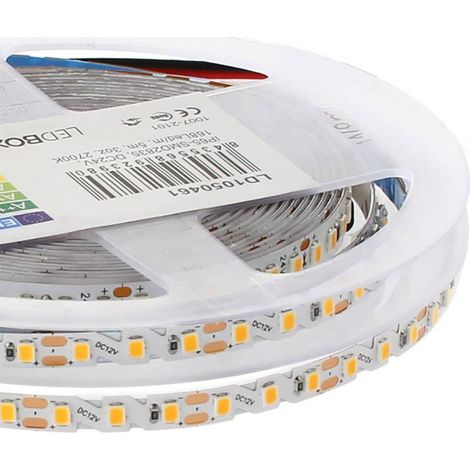 Tira contorno Zig Zag LED SMD2835, DC12V, 5m, (120Led/m), 50W, IP20, PCB 6mm, Blanco neutro
