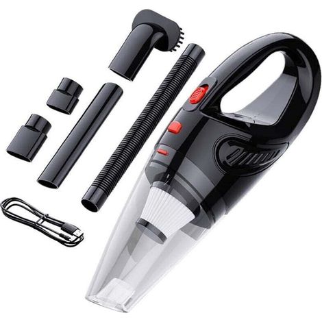 Aspirateur portable sans fil, 120 W, 32 000 tr/min, rechargeable, avec filtre lavable, embouts et une autonomie de 30 minutes. (1/5)