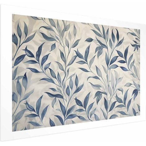 Poster – Ein zartes botanisches Motiv mit blauen Blättern (1/4)