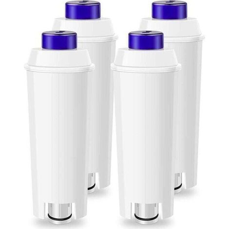 4 Stück DLSC002 Kaffeefilter, kompatibel mit DeLonghi DLSC002 Kaffeemaschinen, Wasserfilterkartuschen für DeLonghi, enthärtet Wasser (1/4)
