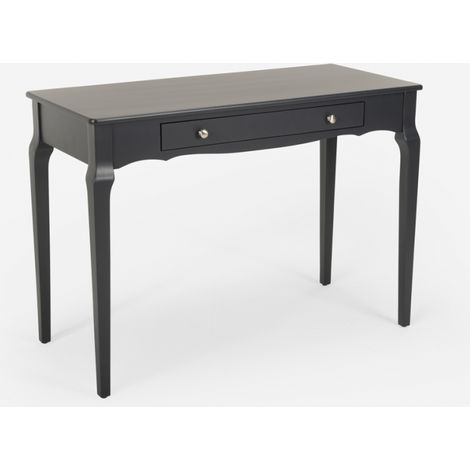 Table console élégante et fonctionnelle en bois shabby chic Toscano - Noir (1/5)