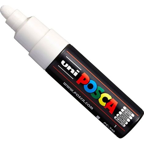 Marqueur Artistique - 1 Unité - Encre Pigmentée - Pointe Large 5-5,5mm - Multi-Supports - Blanc