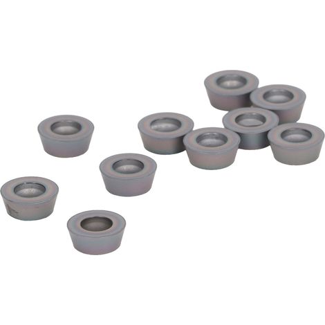 Lot de 10 plaquettes carbure tournantes rondes multicolores pour tour CNC fraisage revêtues anti-usure (1/5)