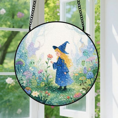 Capteur de Soleil en Vitrail Décoration Spirituelle pour Maison 15cm (1/4)
