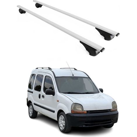 OMAC Dachträger Querträger für Renault Kangoo I 1997-2007 – Abschließbar – Max. 75 kg – 2 Stangen Stahl Silber (1/5)