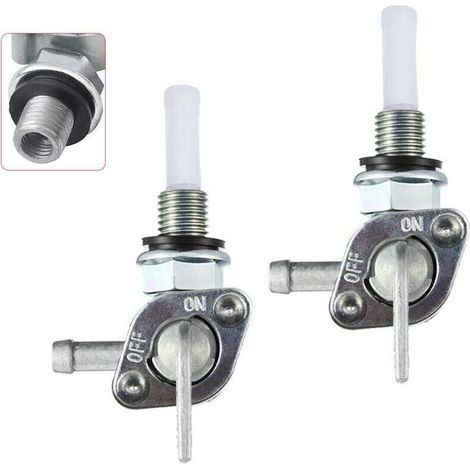 Lot de 2 M10 x 1.25 Robinet de Réservoir d'Essence groupe électrogène à essence, Pompe à Essence Valve de Commutateur de Carburant de Réservoir de Gaz 950 (1/4)