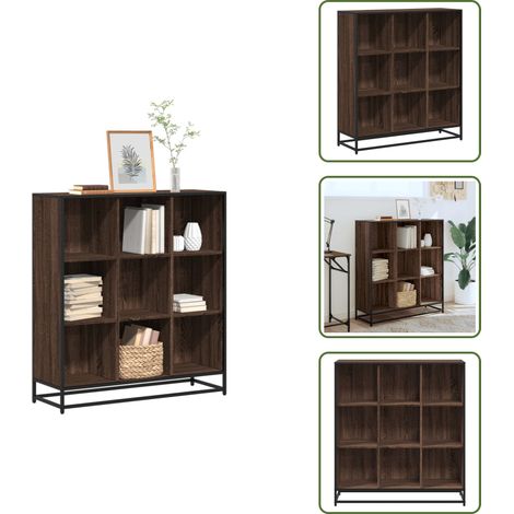 vidaXL Bücherregal Eichen-Optik 97,5x33x107,5 Holzwerkstoff und Metall (1/5)