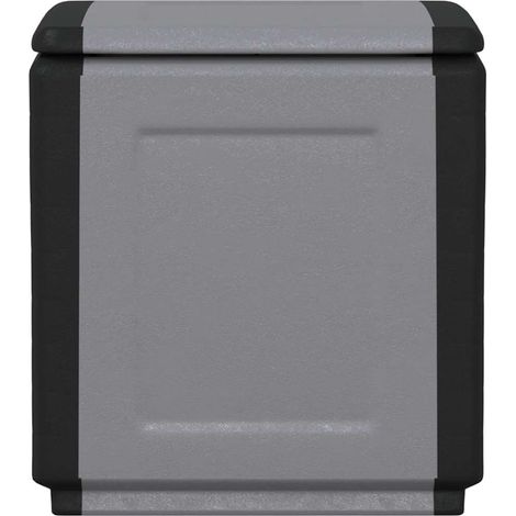 Maison Exclusive - Contenitore da Giardino 54x53x57 cm 130 L Grigio Scuro e Nero