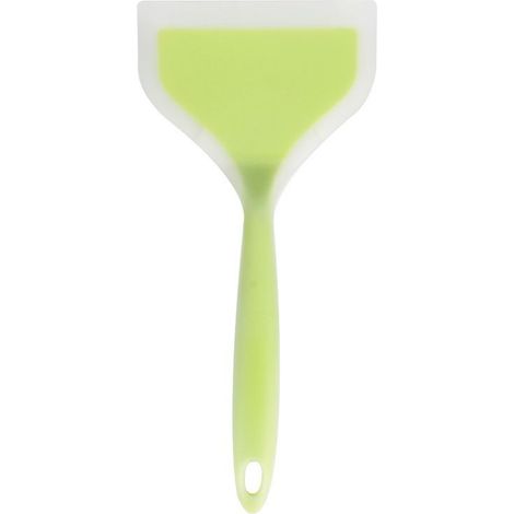 Une spatule en silicone antiadhésive en forme d'œuf - spatule de cuisson à large surface, ustensile de cuisine durable et résistant à la chaleur, adaptée pour frire, griller et saisir. (1/5)