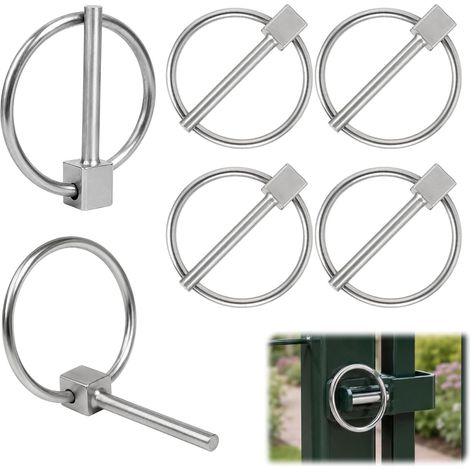 6PCS Goupilles Agricoles Inox 3x25mm, Goupille de Verrouillage Anneau (1/5)