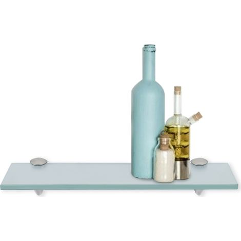 Randaco Mensola da parete in vetro 50 x 10 cm x 8 mm Satin Per cucine e bagni (1/5)