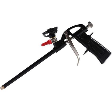 Pistolet à mousse de polyuréthane réglable, XU, Pistolet à mousse expansible en métal PU avec interrupteur, Pistolet de calfeutrage, Joint de remplissage sans nettoyage - (1/4)