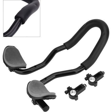 Poignée de Repos en Alliage d'Aluminium Stable avec Coussin en Mousse pour VTT et Vélo de Route (1/5)