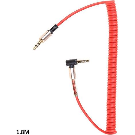 Câble audio 3,5 mm, prise jack 3,5 mm mâle-mâle, câble AUX extensible à ressort (1/5)
