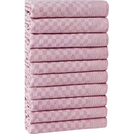 Juego de toallas de cocina Set 80% Algodón / 20% Poliéster Rosa 210 gr/m² (1/3)