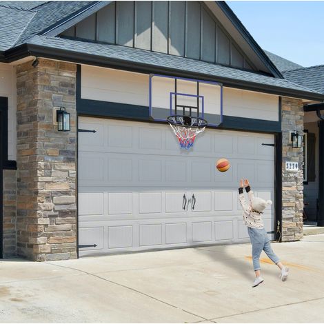Canestro da basket da parete 112 x 72 cm con tabellone e ferro, interno/esterno HAVRYA (1/4)