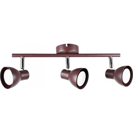Lampada da parete linus 3xgu10 l.38xw.8,2xh.13cm colore ruggine (1/3)