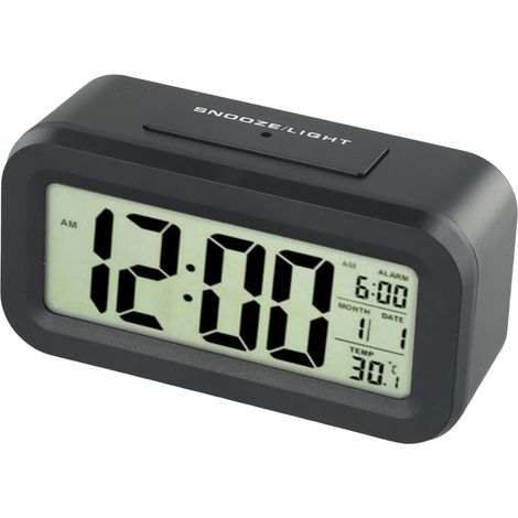 Réveil Numérique Avec Affichage LED - Température Et Date - Mode Jour/Nuit - Fonction Snooze - Alimentation Sur Piles AAA - 135 X 75 X 45 Mm - 1 Pièce (1/5)