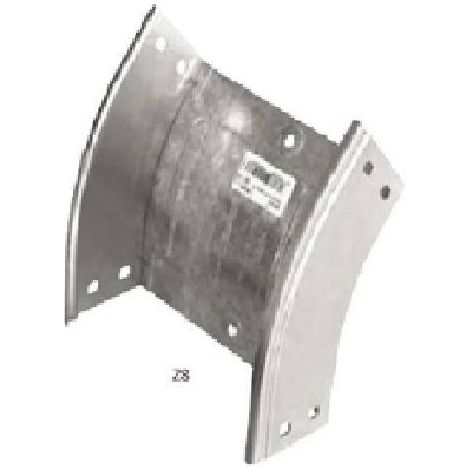 Curva discesa 45 passerella portacavi acciaio zincato sati cd45 s5 h80 b100 1041502
