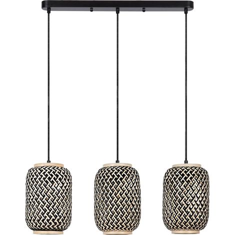 Lampada sospesa Adalla Metal Matt Black Redan Multicolorato E27 3 x Max.40W L: 57,5 cm B: 26 cm H: 170 cm Ø17 cm Dimmabile (1/5)
