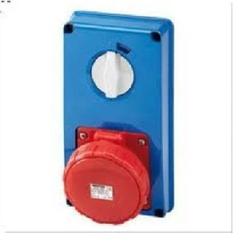Toma vertical 3P+E 16A con enclavamiento sin fondo Gewiss GW66308N
