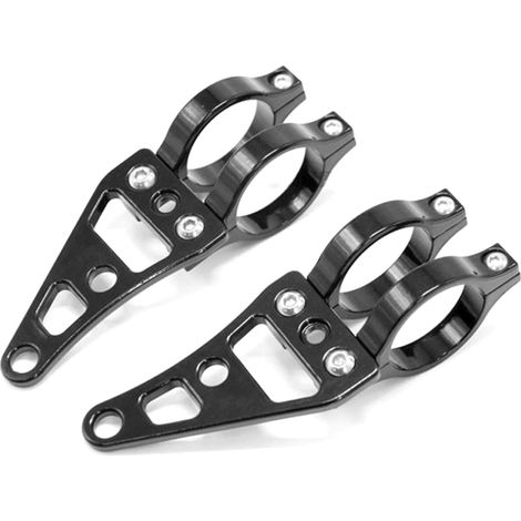 Lot de 2 supports de phares de moto, pinces de fixation pour phares, support de phare 39-41 mm/1,5-1,6 pouces pour moto (1/5)
