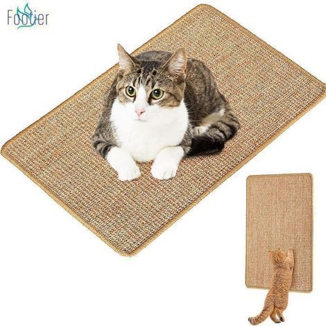 Katzenkratzmatte aus Natursisal, 40 x 60 cm, für Katzen und Kätzchen, schützt Teppiche und Sofas, mehrfarbiger Kratzbaum (1/5)