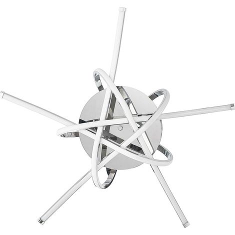 [NEUWERTIG] B-Ware Lindby Niram Led Deckenlampe Deckenlampe Deckenlicht Wohnzimmerlampe In Chrom461 (1/5)