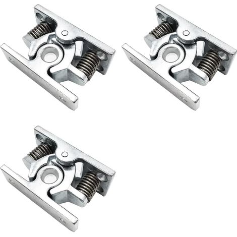 Lot de 3 verrous porte à ressort, butée déverrouillage facile (1/5)
