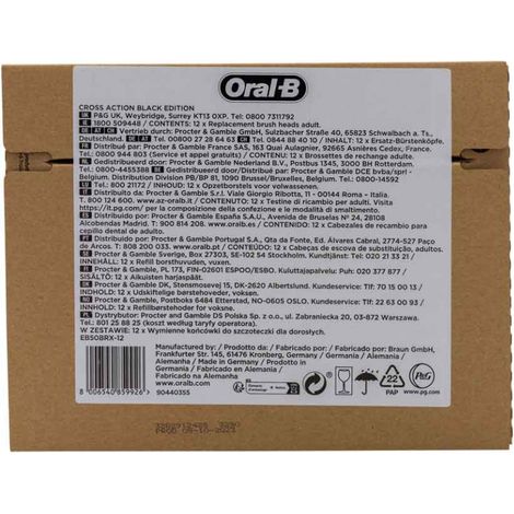 Oral-B Pro CrossAction 12er, schwarz FFU Aufsteckbürsten