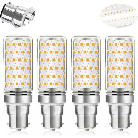 Lampadina LED XVX, B22, 16W, bianco freddo 6000K, Betterlife 1600LM, equivalente a una lampadina alogena B22 da 100W-120W, AC 230V, lampadina B22 per garage/studio, non dimmerabile, confezione da 4 [C (1/5)